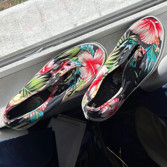 Tropical Print Womens Vans - Picture 1 of 7